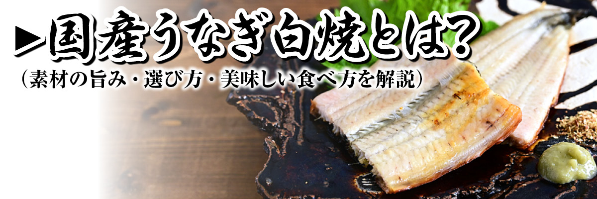 国産うなぎ白焼きとは｜白焼きの魅力や特徴を解説するページへ